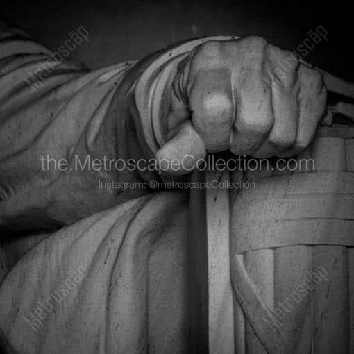 Lincoln's Left Hand -- Washington DC Black and White Wall Art