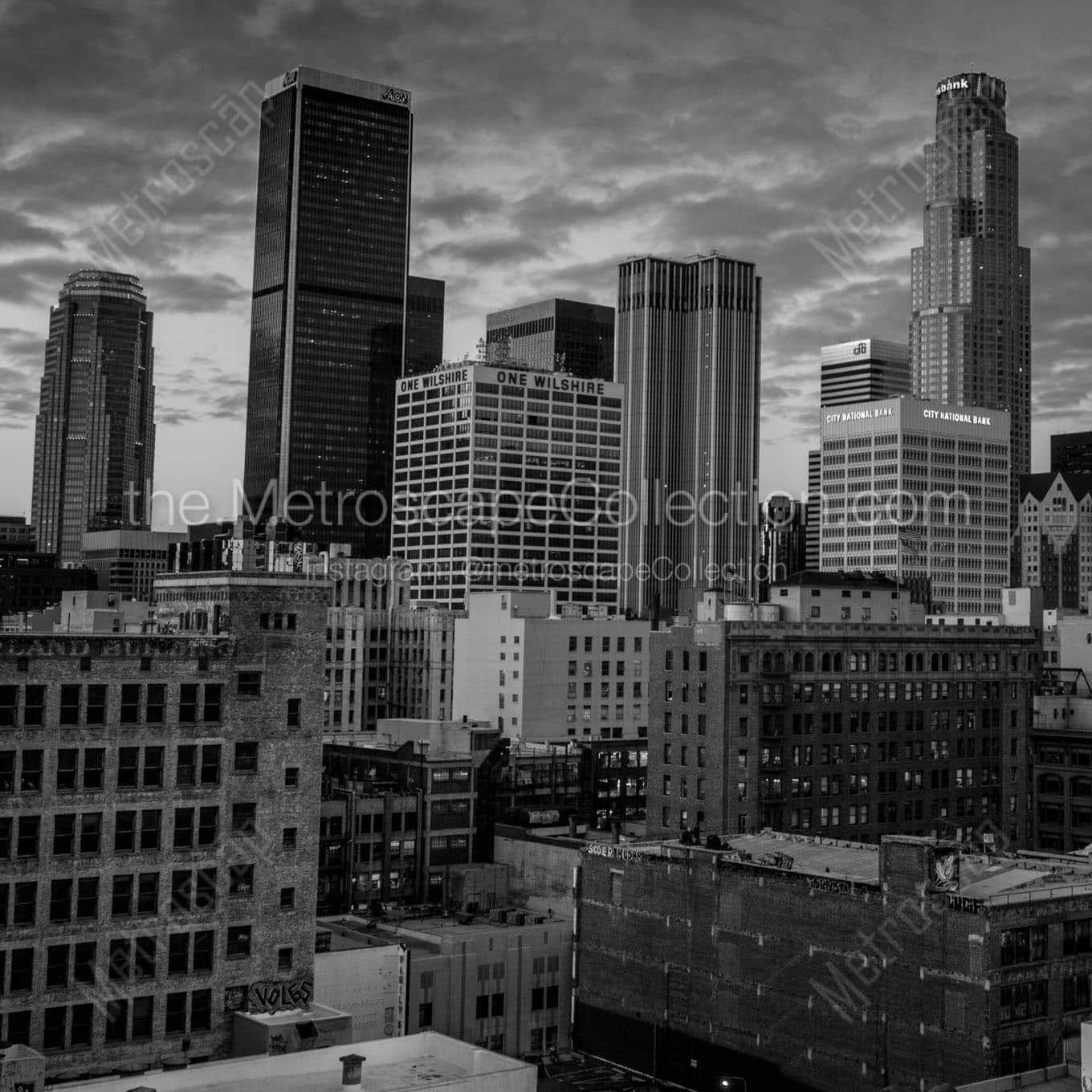 The Los Angeles Skyline Wall Art square crop