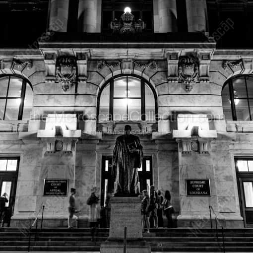 The Louisiana Supreme Court Building -- New Orleans Black and White Wall Art