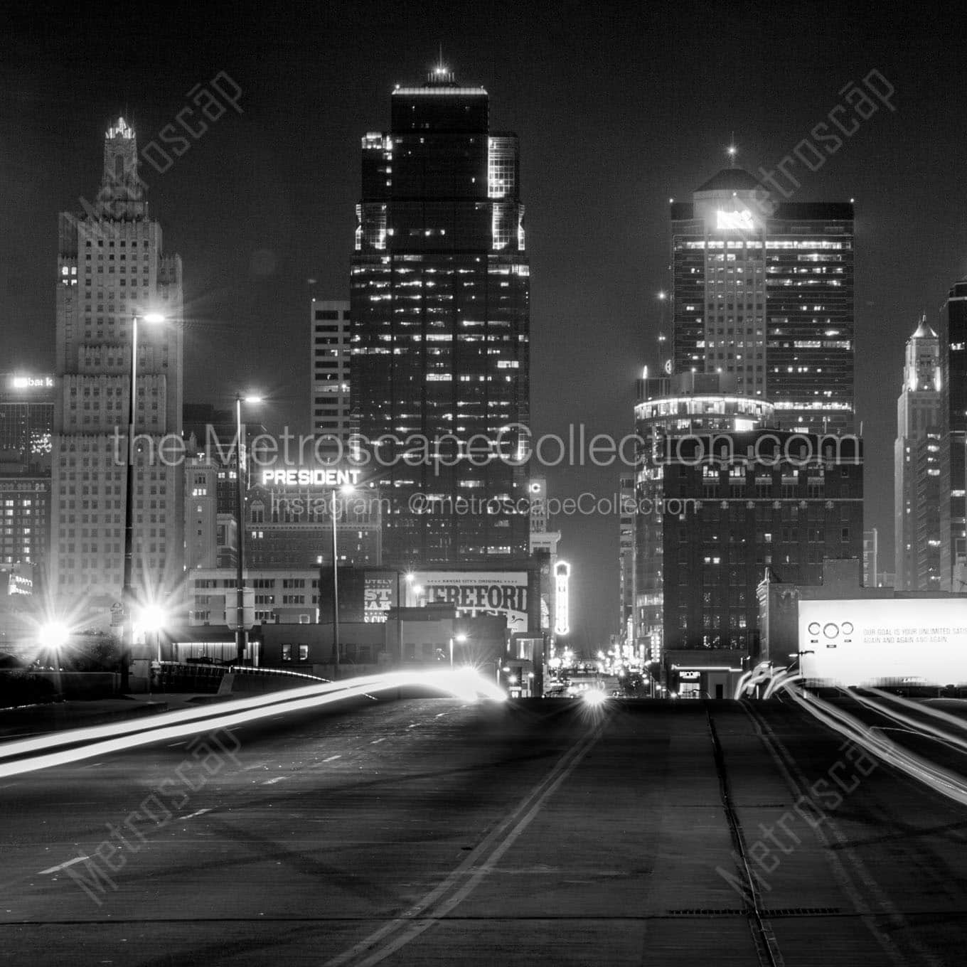 Main Street in Kansas City Missouri Wall Art square crop