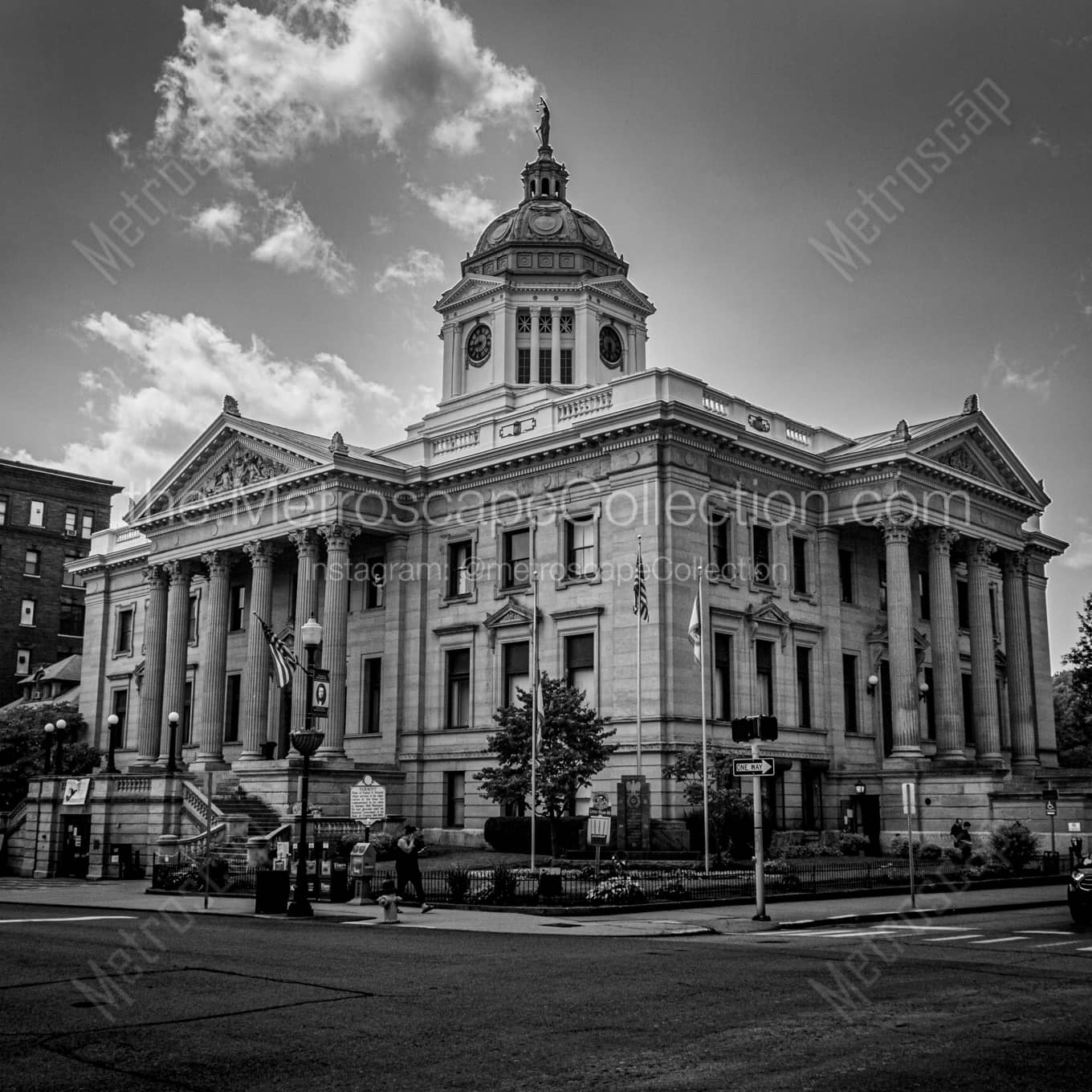 The Marion County Courthouse in Fairmont West Virginia Wall Art square crop