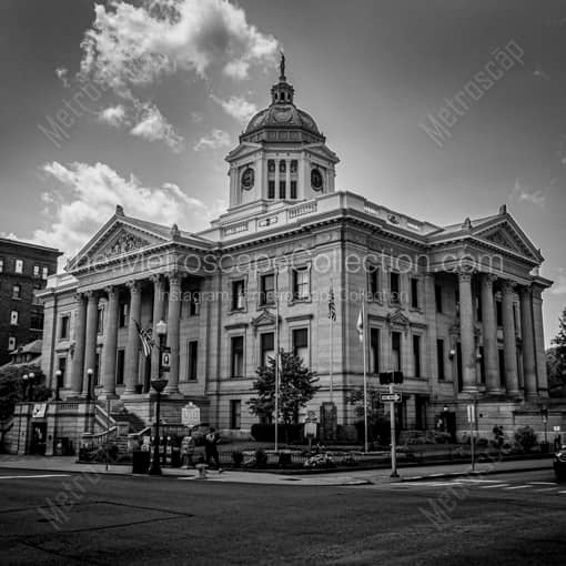 The Marion County Courthouse in Fairmont West Virginia -- Morgantown WV Black and White Wall Art