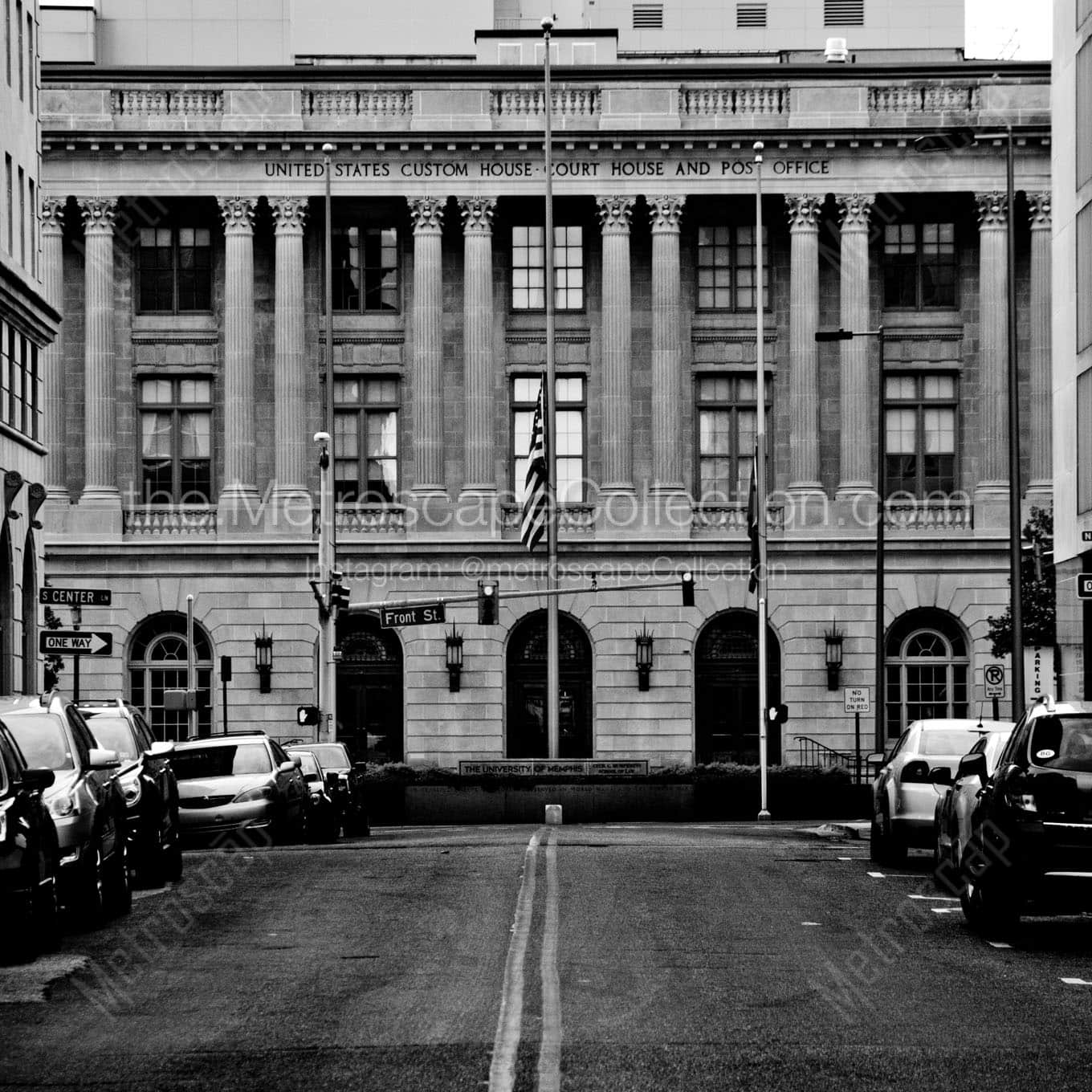 The Memphis Custom and Court House and Post Office Wall Art square crop