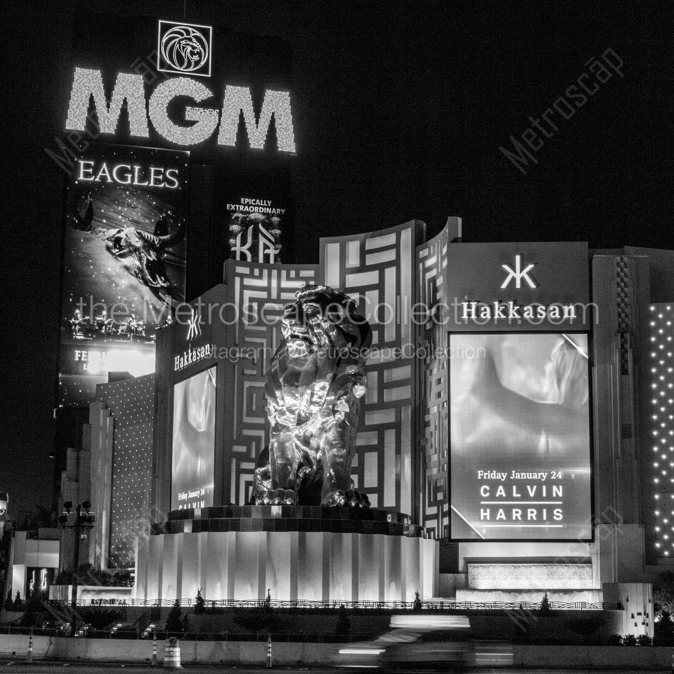 The MGM Grand at Night Wall Art square crop
