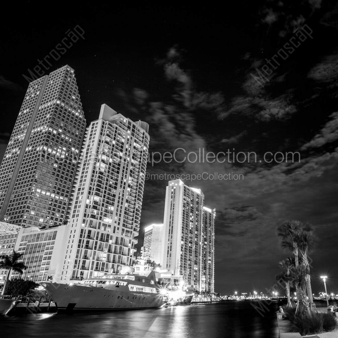 The Miami Riverwalk at Miami Circle Wall Art square crop