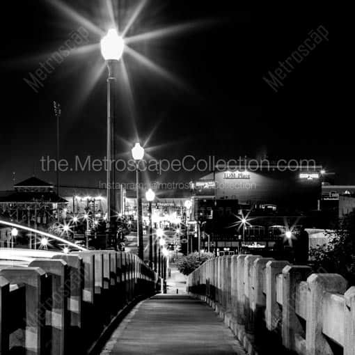 The Mickey Mantle Drive Bridge -- Oklahoma City Black and White Wall Art