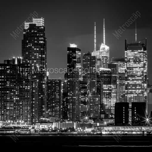 Midtown Manhattan Skyline -- New York City Black and White Wall Art