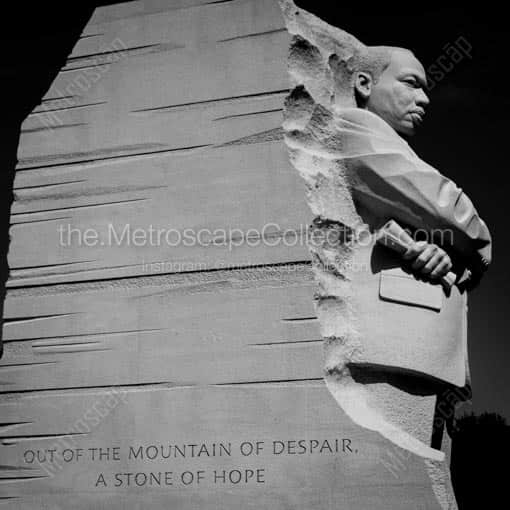 The MLK Jr. Memorial in DC -- Washington DC Black and White Wall Art