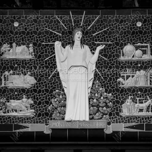 Montai Semper Liberi -- Charleston WV Black and White Wall Art