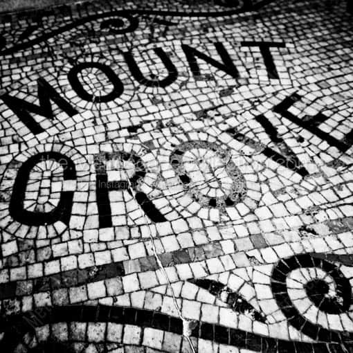 Mount Grove Tile Work in Beacon Hill -- Boston Black and White Wall Art