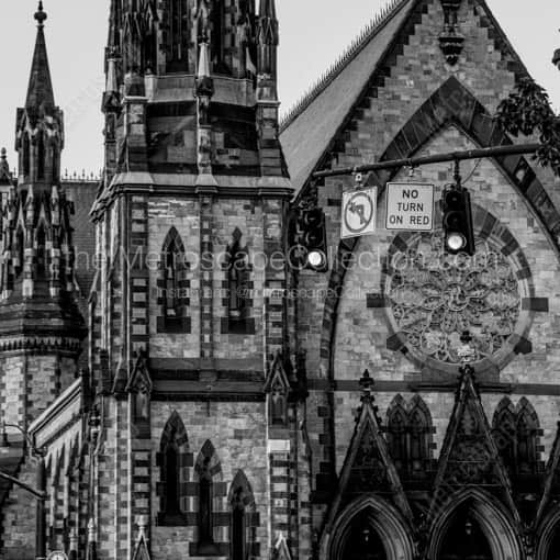 The Mt. Vernon Methodist Church -- Baltimore Black and White Wall Art