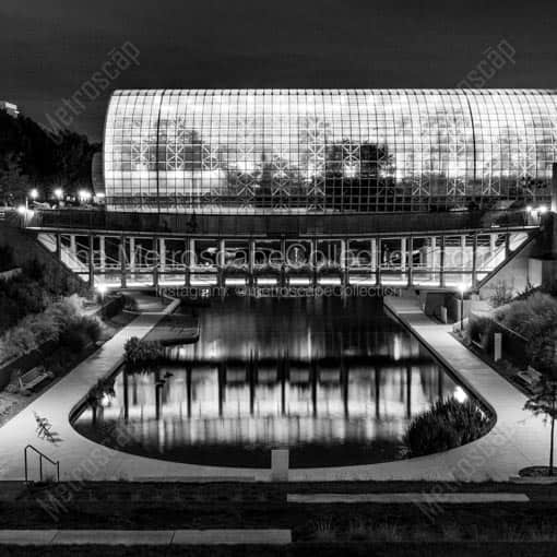 The Myriad Botanical Gardens -- Oklahoma City Black and White Wall Art