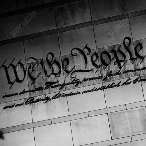 The National Constitution Center -- Philadelphia Black and White Wall Art