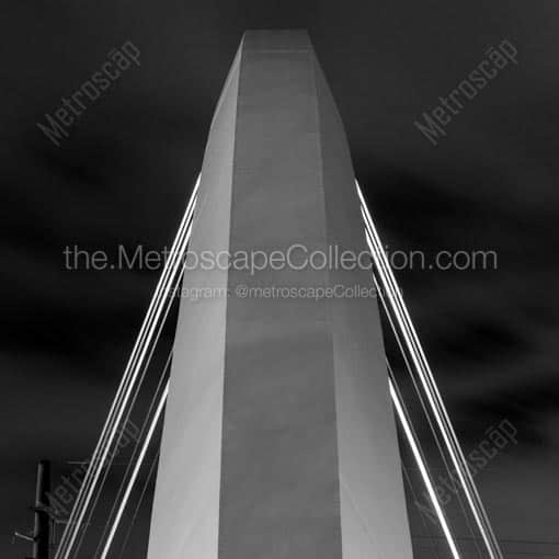Side View of Neil Smith Bridge -- Des Moines Black and White Wall Art