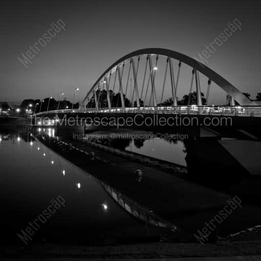 The NEW Main Street Bridge in Columbus Ohio -- Columbus Black and White Wall Art