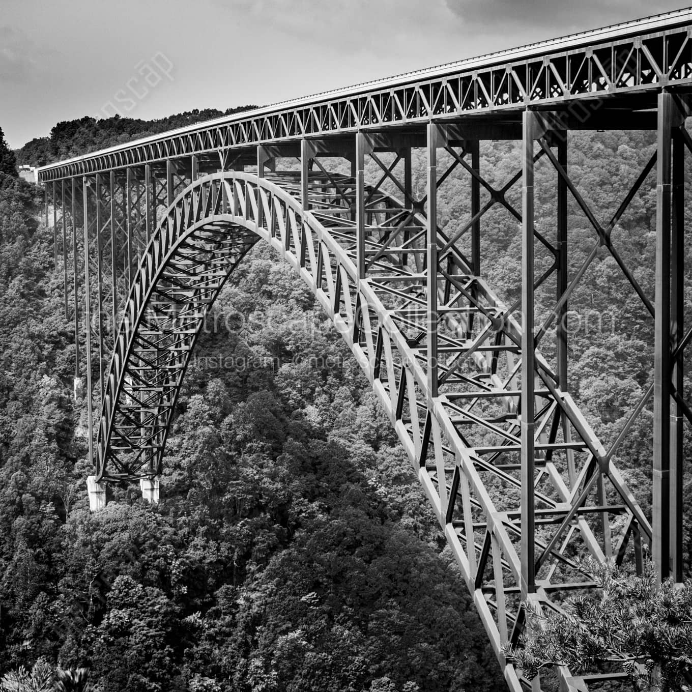 The New River Gorge Bridge Wall Art square crop