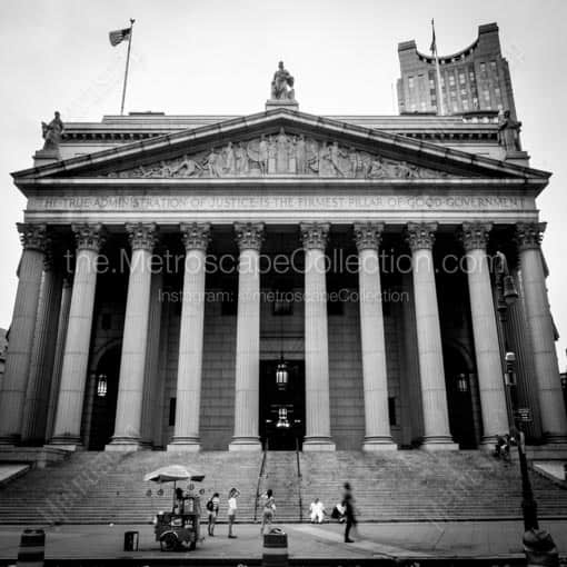 The New York City Supreme Court Building -- New York City Black and White Wall Art