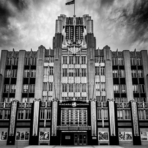 The Niagara-Mohawk Building -- Syracuse Black and White Wall Art