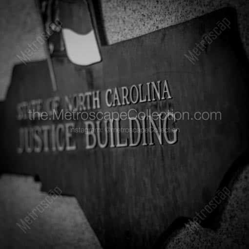 The State of NC Justice Building -- Raleigh Black and White Wall Art