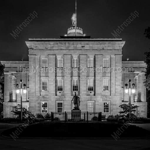 The North Carolina State Capitol Building -- Raleigh Black and White Wall Art