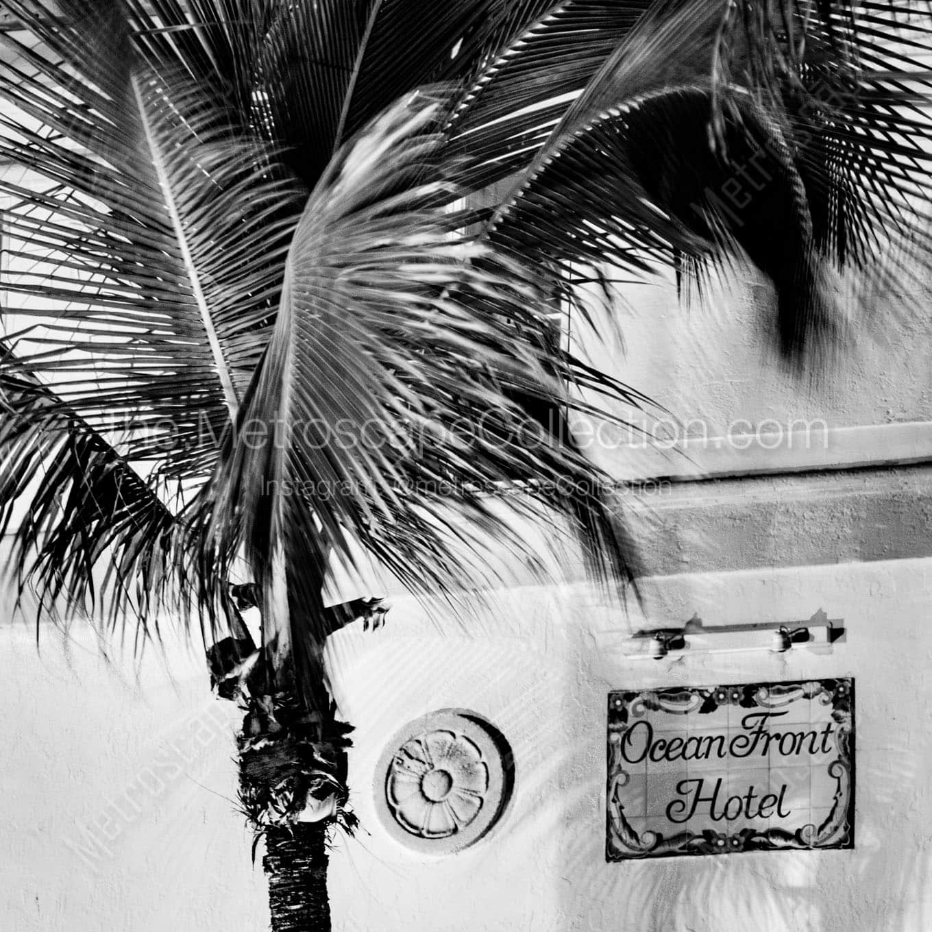 Ocean Front Hotel South beach Wall Art square crop