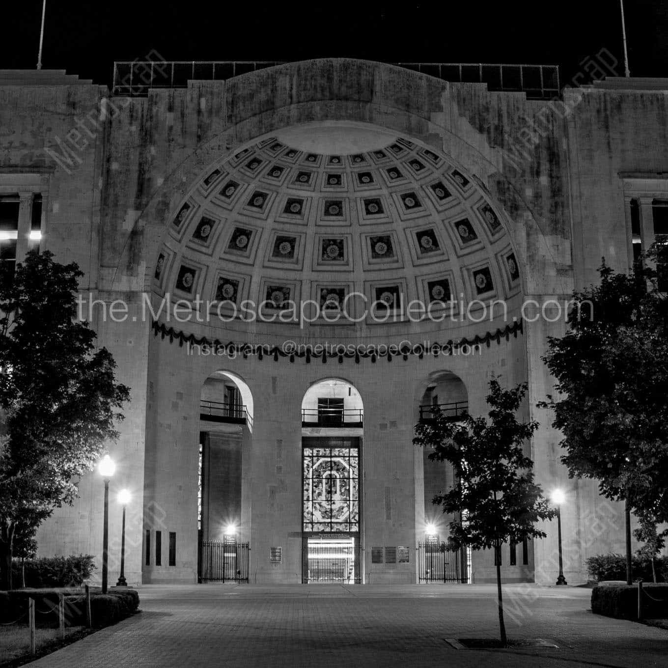 Ohio Stadium at Night Wall Art square crop