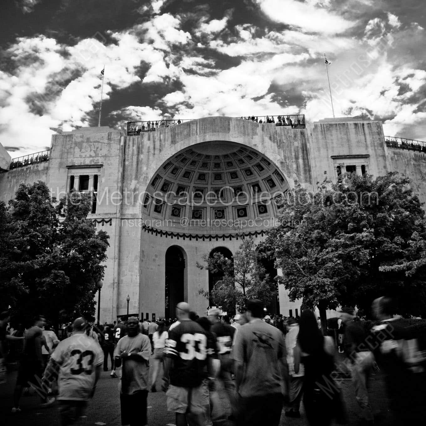 Ohio Stadium on Game Day Wall Art square crop