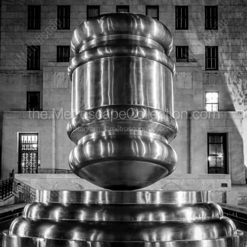 The Ohio Supreme Court Giant Gavel -- Columbus Black and White Wall Art
