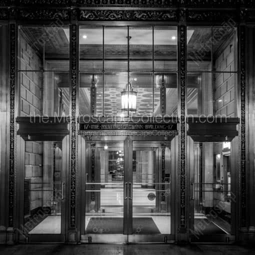 The Old Huntington Bank Building -- Columbus Black and White Wall Art