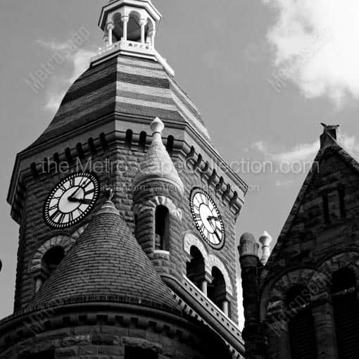 The Old Red Courthouse -- Dallas Black and White Wall Art