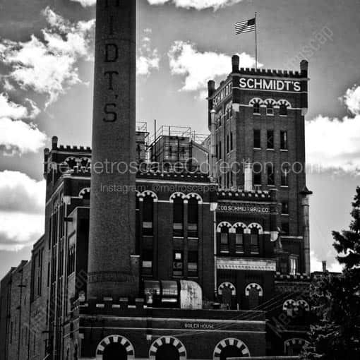 The Old Schmidts Brewery -- St Paul Black and White Wall Art