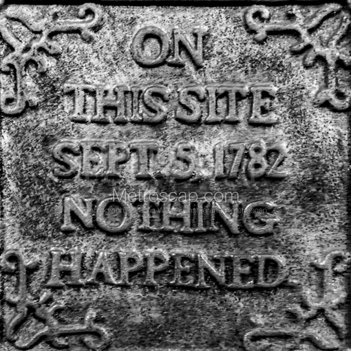 Nothing Happened Historical Marker -- Edinburgh Black and White Wall Art