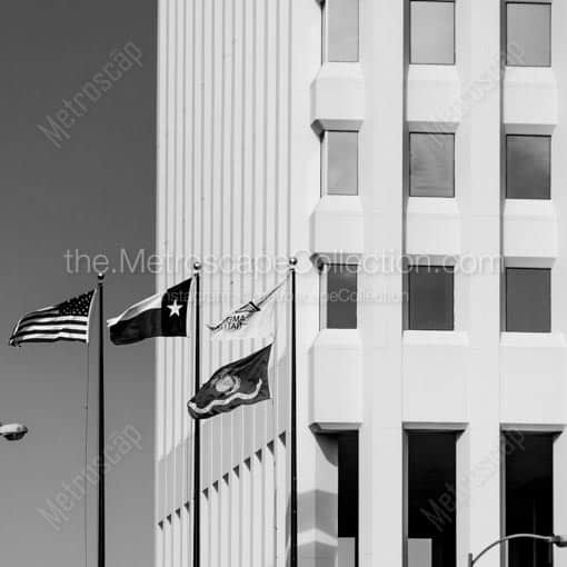 One Moody Plaza -- Galveston Black and White Wall Art