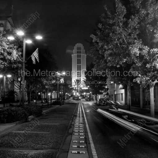 The Orange County Courthouse -- Orlando Black and White Wall Art