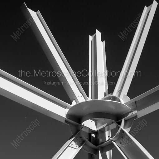 The Orange Sculpture at the End of Wisconsin Ave. -- Milwaukee Black and White Wall Art