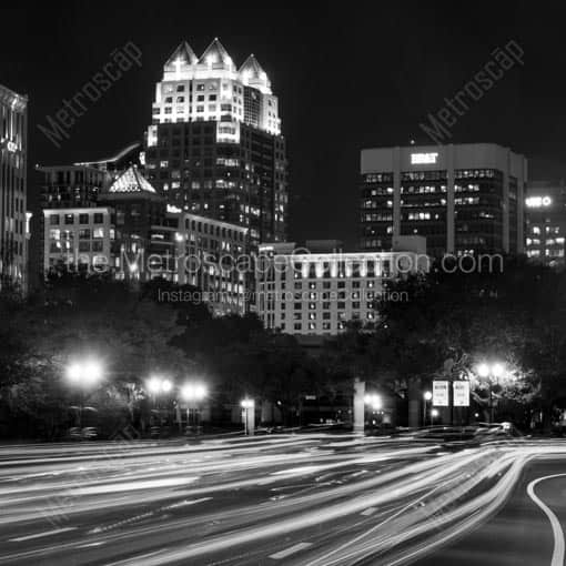 Exit Ramp to FL-408 the Spessard-Holland Expressway -- Orlando Black and White Wall Art