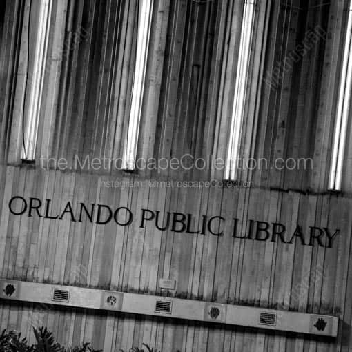The Orlando Public Library -- Orlando Black and White Wall Art