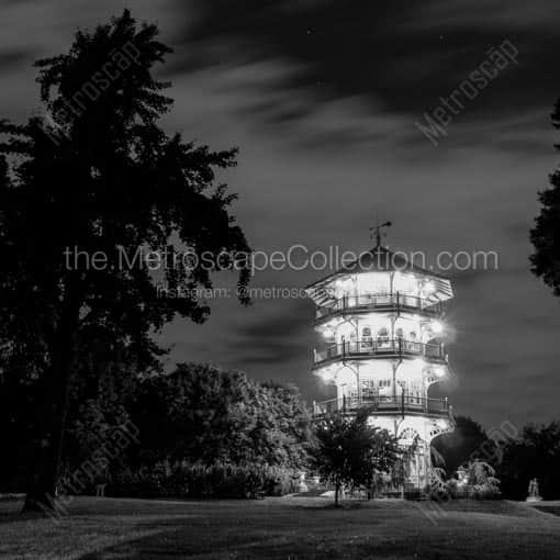 The Patterson Park Pagoda -- Baltimore Black and White Wall Art