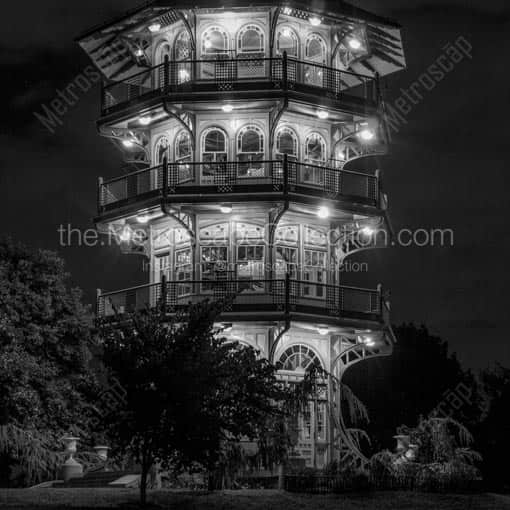 The Pagoda in Patterson Park -- Baltimore Black and White Wall Art