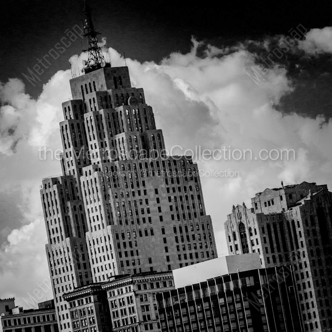 The Penobscot Building Wall Art square crop