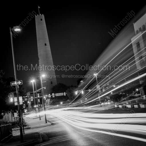 The Phoenix Shot Tower -- Baltimore Black and White Wall Art