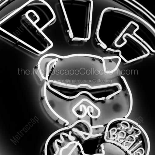 Pig on Beale -- Memphis Black and White Wall Art