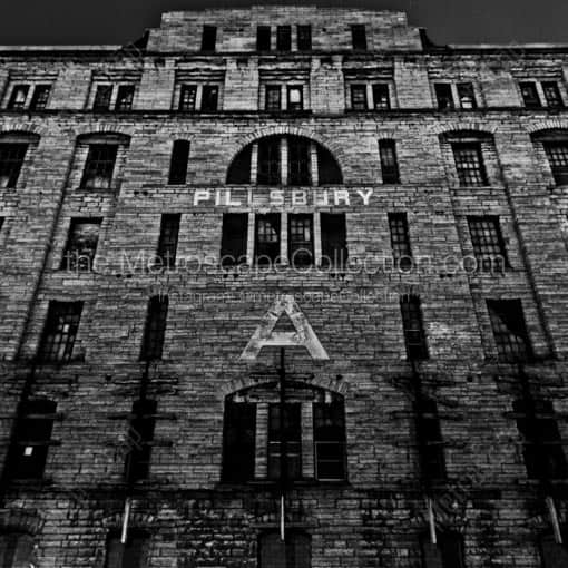 The Pillsbury A Building -- Minneapolis Black and White Wall Art