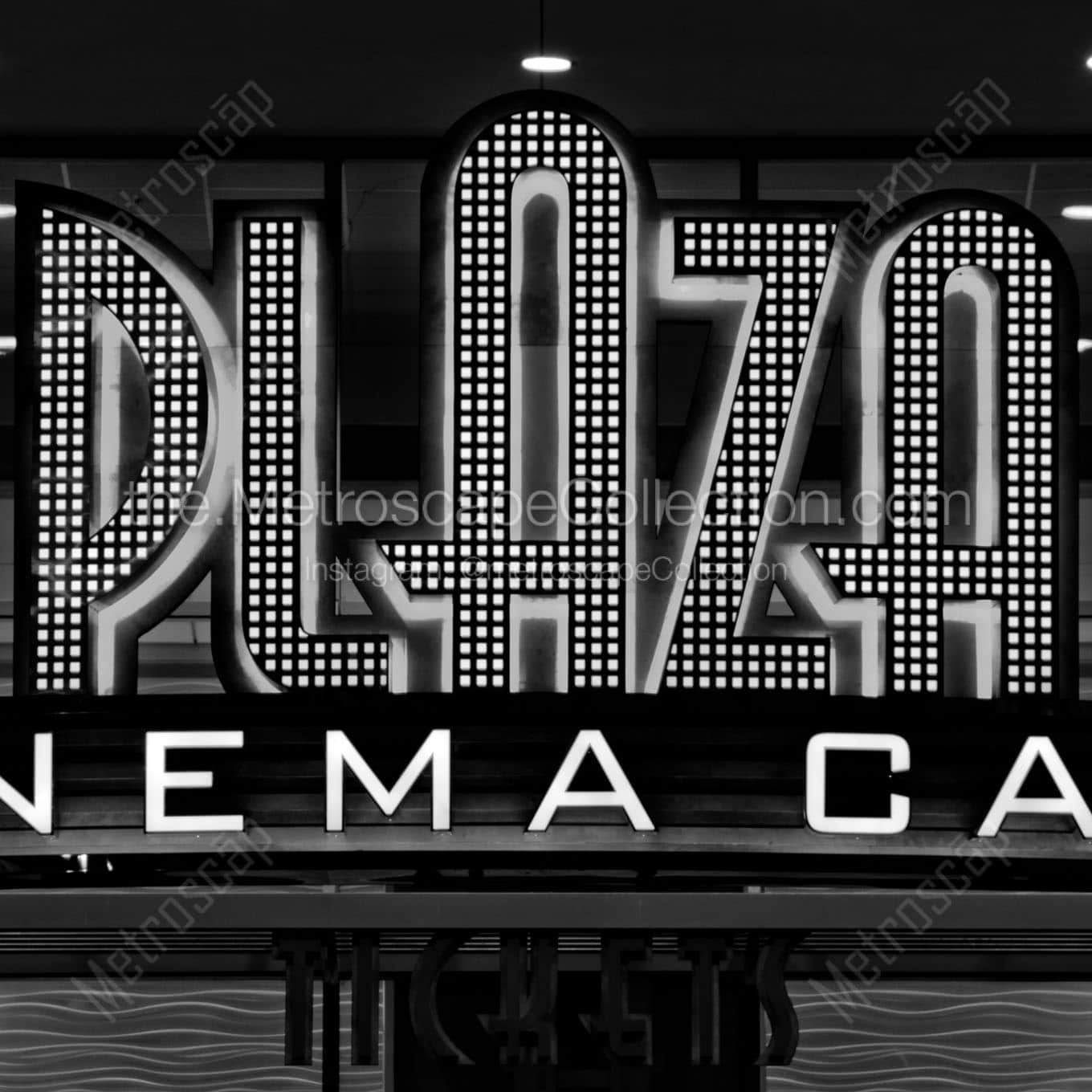 The Plaza Cinema Cafe Wall Art square crop