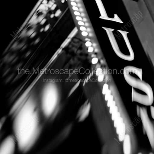 The Plush Night Club Sign -- Dallas Black and White Wall Art