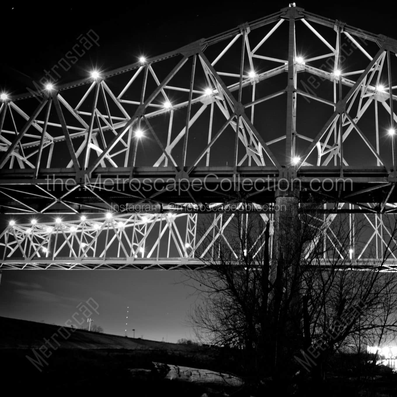 The Ponchartrain Expressway Bridges Wall Art square crop