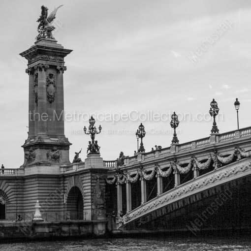The Pont Alexandre III Bridge -- Paris Black and White Wall Art