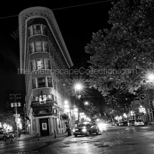 Powell Street in Gastown -- Vancouver Black and White Wall Art