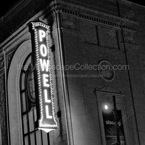 The Powell Theater Sign -- St Louis Black and White Wall Art