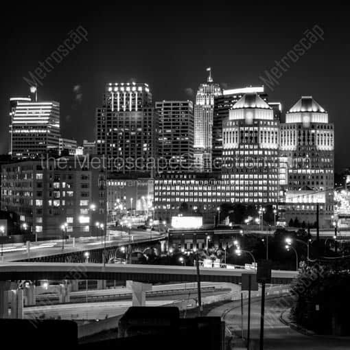 The P-G Buildings off I-71 -- Cincinnati Black and White Wall Art